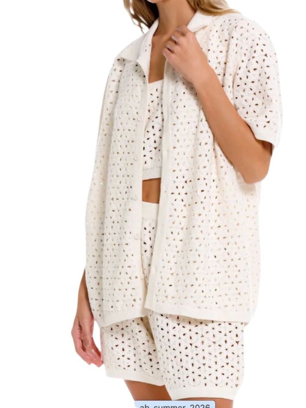 Agua Bendita Jared Shirt (M) and Edi Shorts (L) Womens Set, NWT